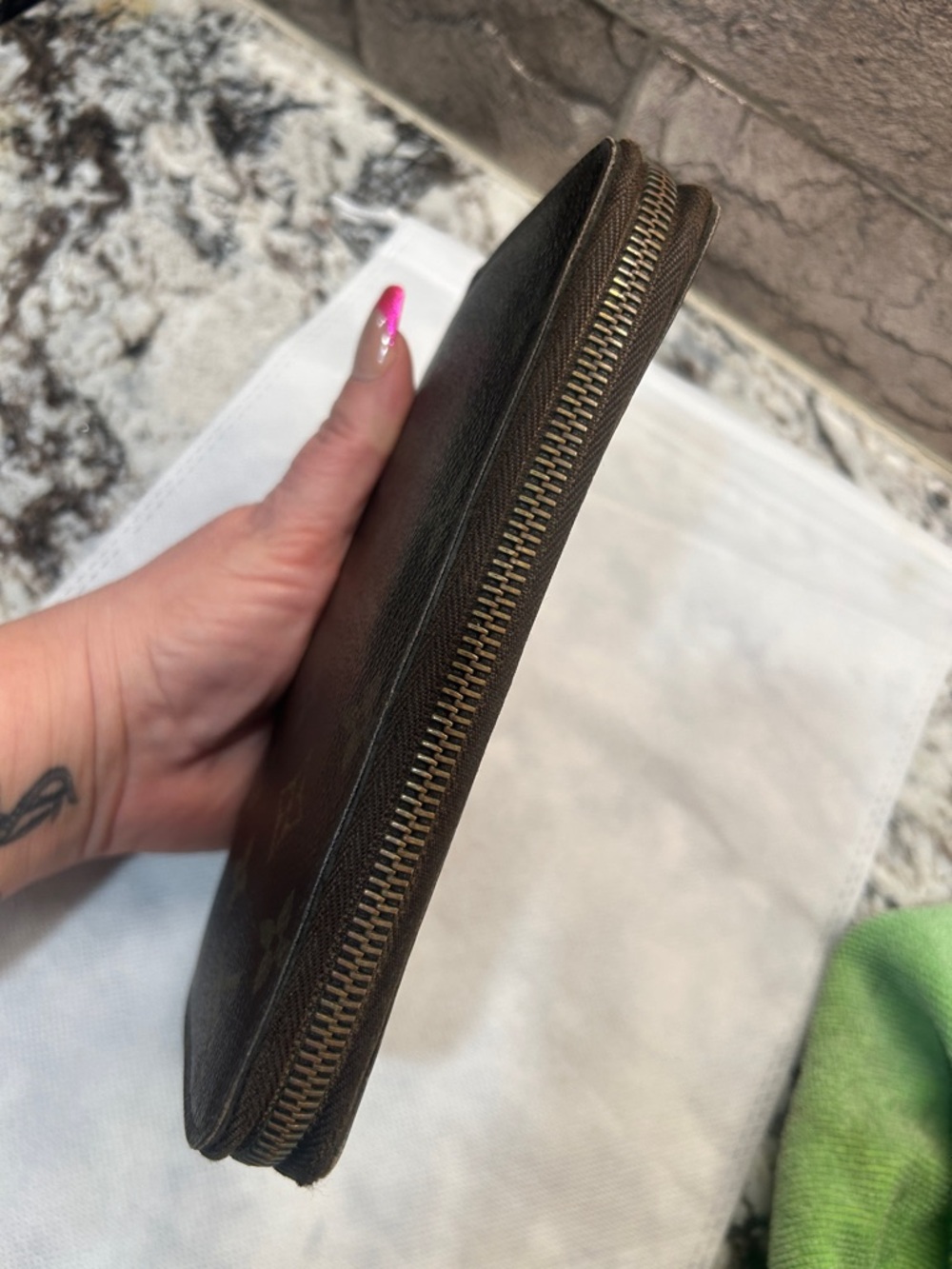 Louis Vuitton Black/Brown Monogram Zip-Around Wallet - Picture 7 of 14